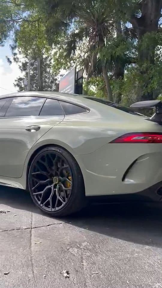 Mercedes-AMG GT 63 — Olive green walkaround (Premium Vinyl Wrap video)